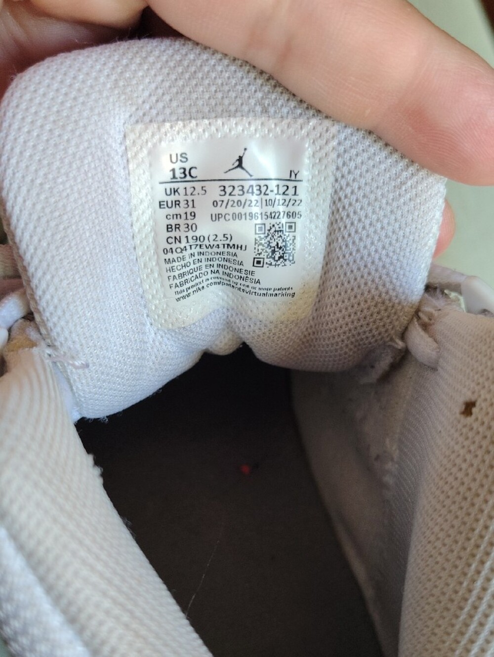 Jordan Kids Gray & White Low-Top Basketball Sneakers - Picture 8 of 10